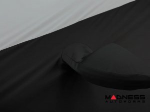 Volkswagen ID. Buzz Custom Fit Vehicle Cover - Satin Stretch - Gray w/ Black Sides + Rear Passenger Charger Port Flap